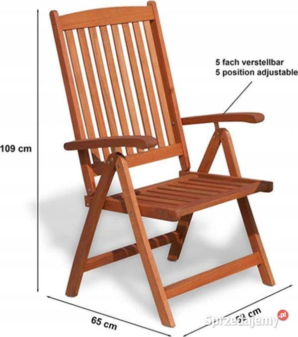 krzesło z wysokim oparciem Santos naturalne Zamość sprzedam