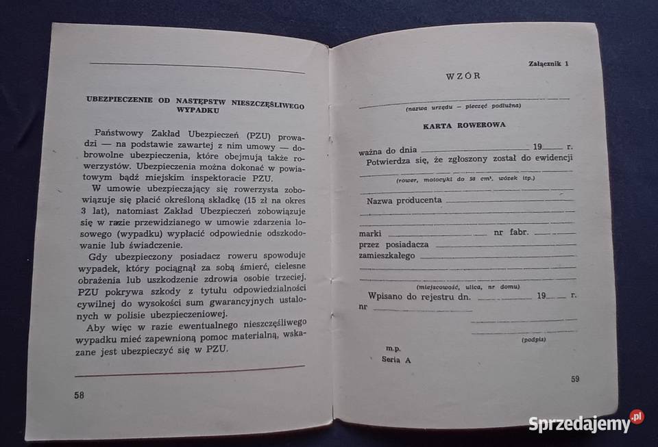 Z Słabęcki Zasady ruchu rowerowego WKŁ 1962 r sprzedam