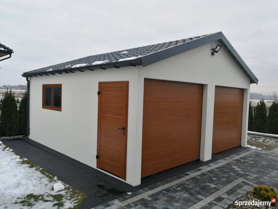 Garaż blaszany tynkowany 35m2 śląskie Kaczyce