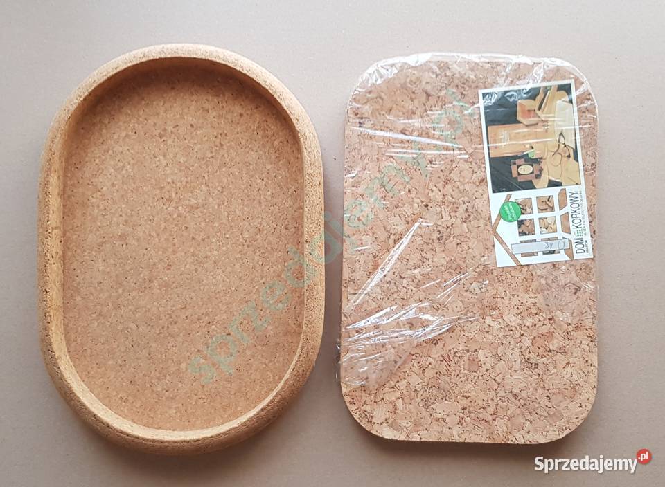 Zestaw korkowy tacka podkładka prostokątna 5