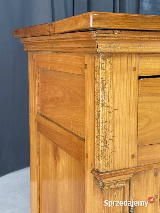 Klasyczna komoda lite drewno 2 szuflady 131cm Budno