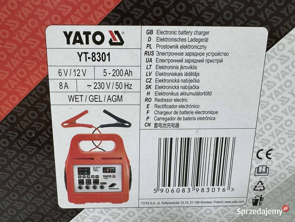 Prostownik elektroniczny YATO YT8301 6V12V 8A warmińsko-mazurskie