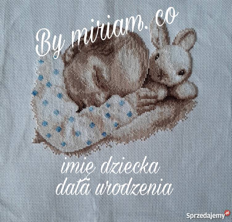 Metryczka ZAJĄCZEK obrazek haft krzyzykowy Czerwionka-Leszczyny