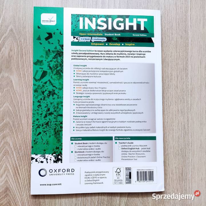 Insight UpperIntermediate Student Book second Podręczniki Tuchola