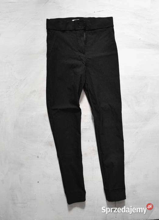 czarne spodnie eleganckie slim fit na okazję