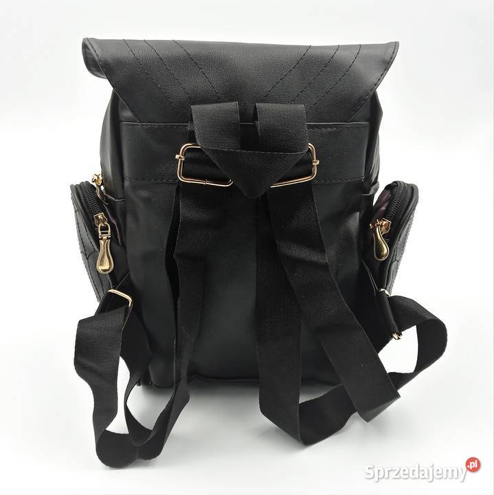 Plecak damski skórzany czarny sowa Dla kobiet Zawiercie