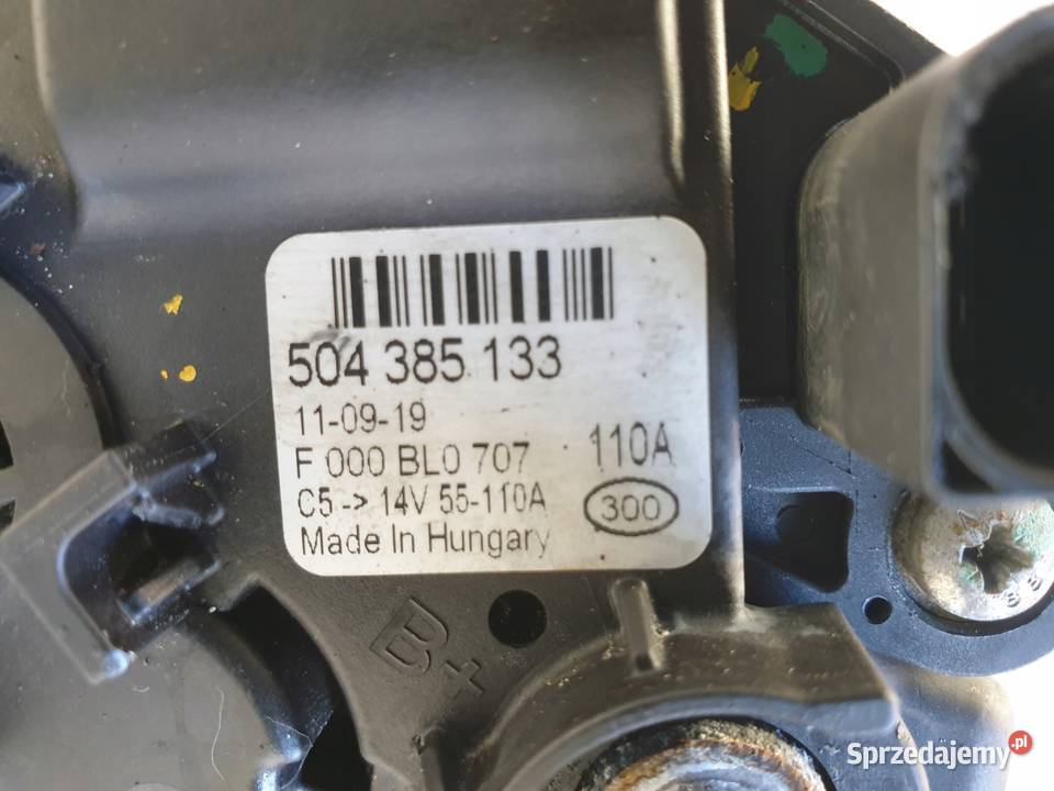 Iveco Daily III 23 HPI ALTERNATOR 504385133 110A osobowe lubelskie Janów