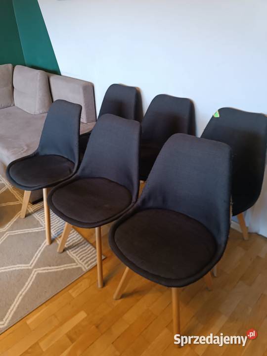 Krzesła tapicerowane komplet 6 sztuk używane Szczecin sprzedam