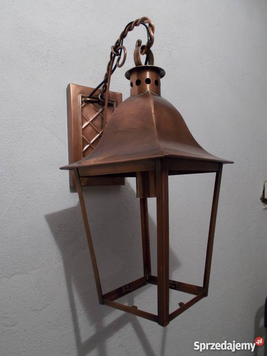 Ręcznie robiona lampa miedź hand made lantern,kupfer lampe