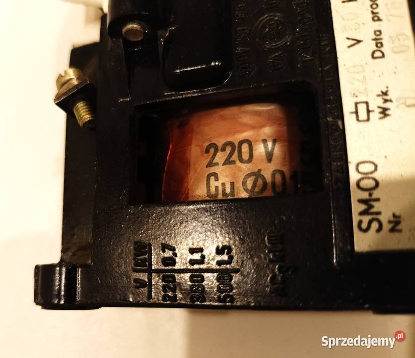 Stycznik SM00 220V 50Hz 6A demontaż Łódź