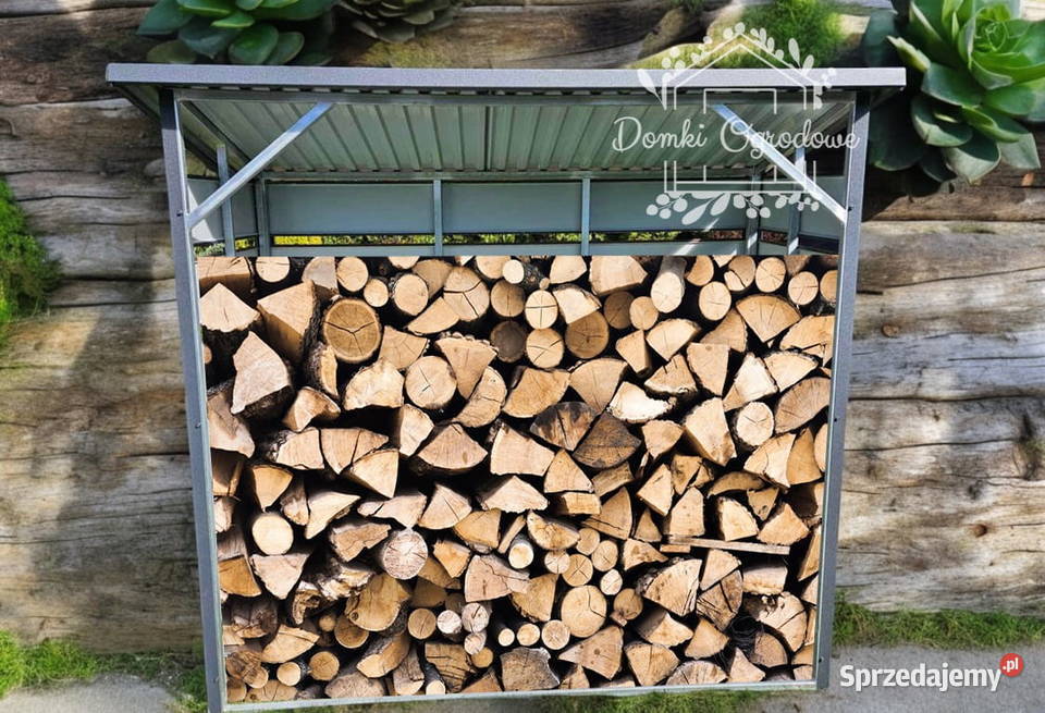 Wiata śmietnikowa otwarta drewutnia 2x08 m Ogród Płock