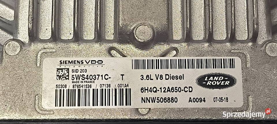 KOMPUTER SILNIKA ECU LAND ROVER RANGE ROVER osobowe kujawsko-pomorskie Lipno sprzedam