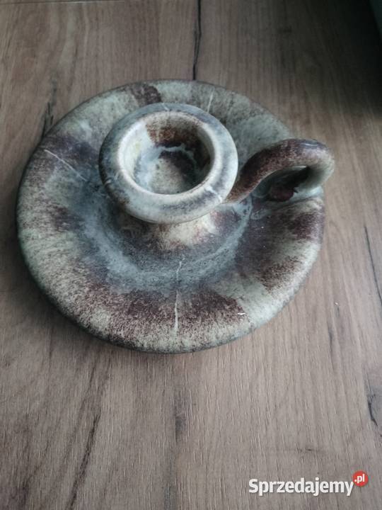 Duży ceramiczny kaganek świecznik zachodniopomorskie Choszczno