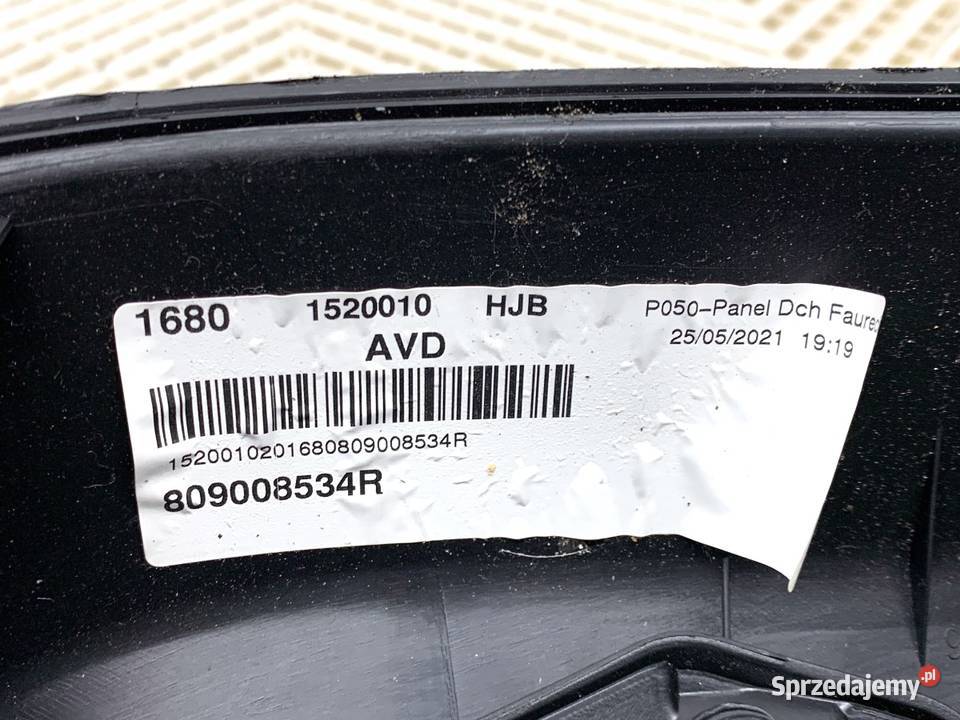 BOCZEK DRZWI PRAWY PRZÓD RENAULT CAPTUR II