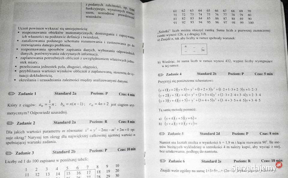 Matematyka Matura 2002 Iwona KruszewskaStoły Chełm sprzedam