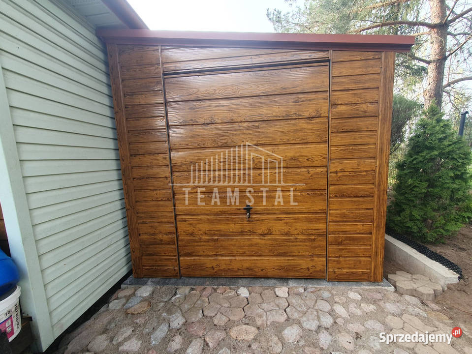 Domek Ogrodowy Schowek Garaż 25x6 Brama uchylna Altany i wiaty Kalisz