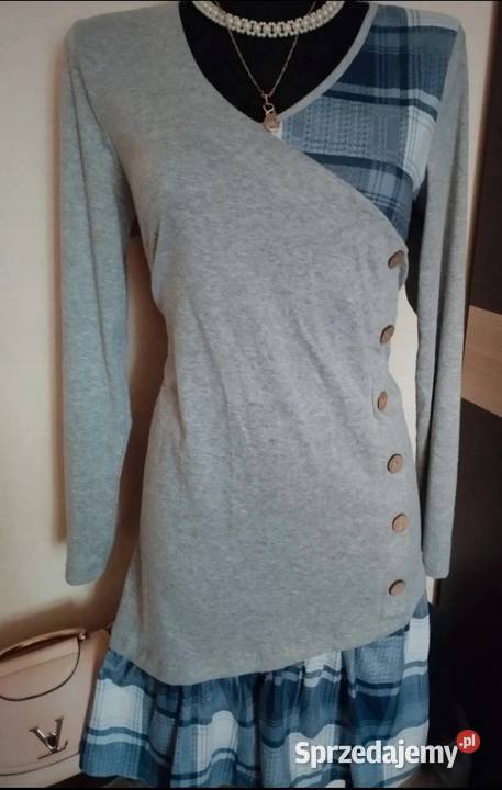 Nowa szara sukienka dzianinowa 38 40 wiosenna w Puławy