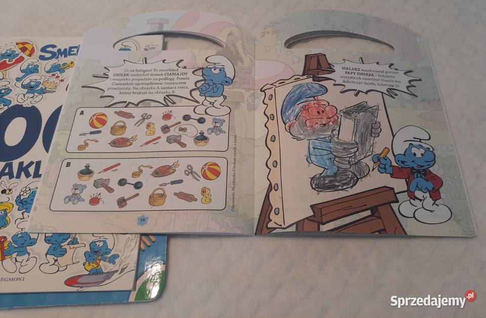 Smerfy teczka biblioteczka zestaw 3 książeczek Czeladź