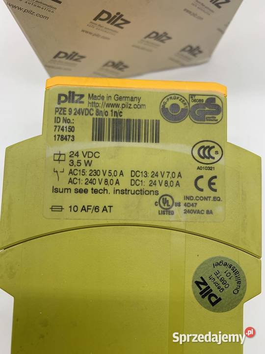 Pilz PZE 9 24VDC 8no 1 nc 774150 mazowieckie Warszawa