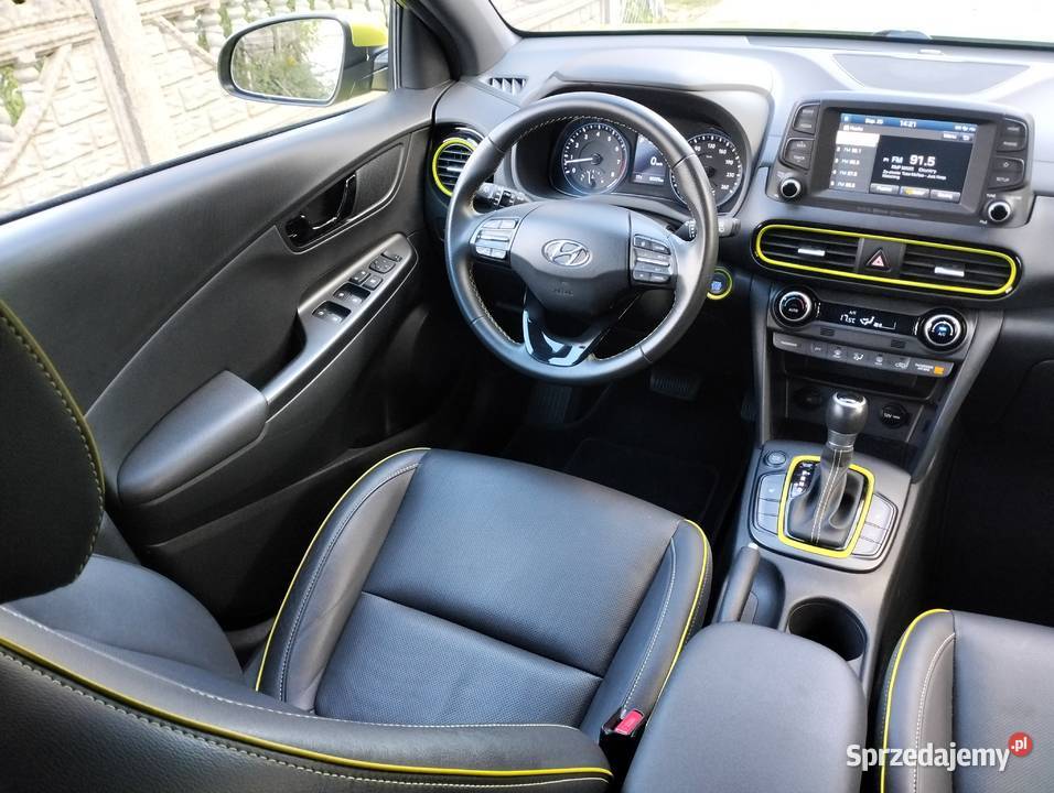 Hyundai Kona LIMITED 16 LIME GREEN skóraautomat 80250km pomorskie Słupsk