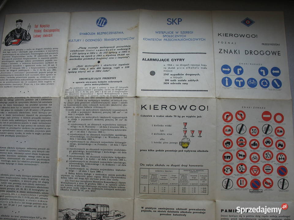 Stara mapa samochodowa ttt Warszawa M20 FSO Przemyśl
