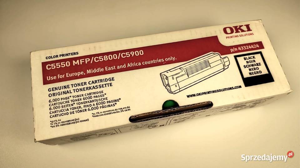 Toner OKI oryginalny 43324424 do C5500 C5550 Pozostałe Chrzanów sprzedam