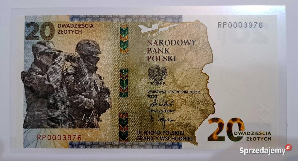 Banknot 20 Ochrona polskiej granicy wschodniej Numizmatyka Rabka-Zdrój