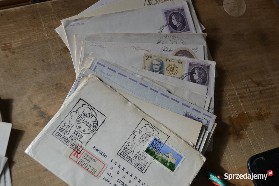 Znaczi Fryderyk Chopin FDC CP datowniki i inne dolnośląskie Sobótka