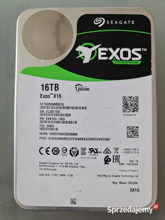 USZKODZONY dysk Seagate Exos 16 TB