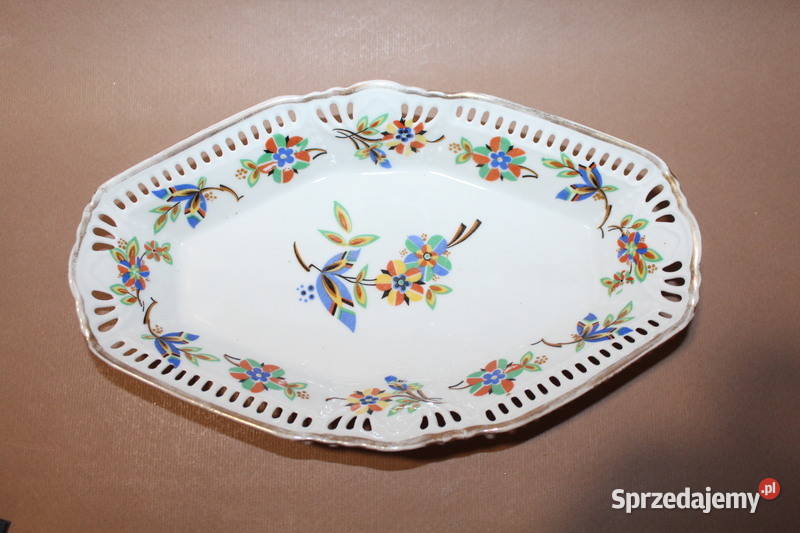 Podłużny ażurowy talerzyk Schwarzenhammer Porcelana i szkło Porcelana i szkło Szczecin