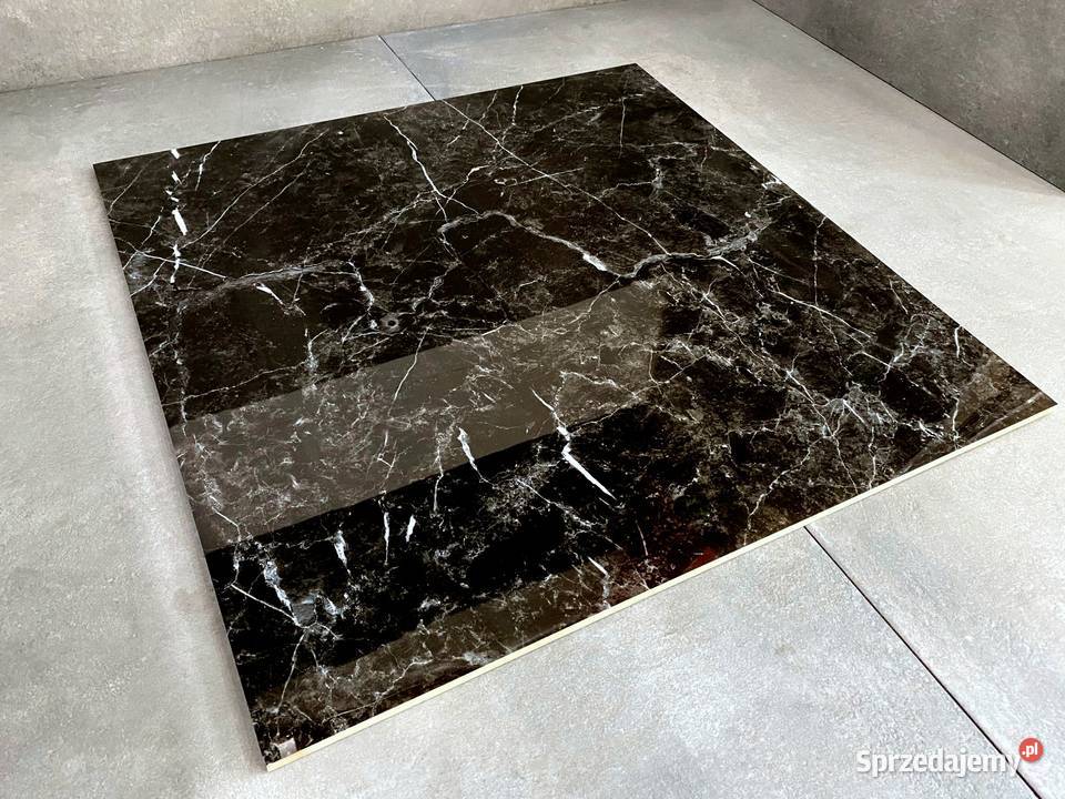 CZARNY MARMUR POLEROWANY 60x60 WYSOKI POŁYSK Łask