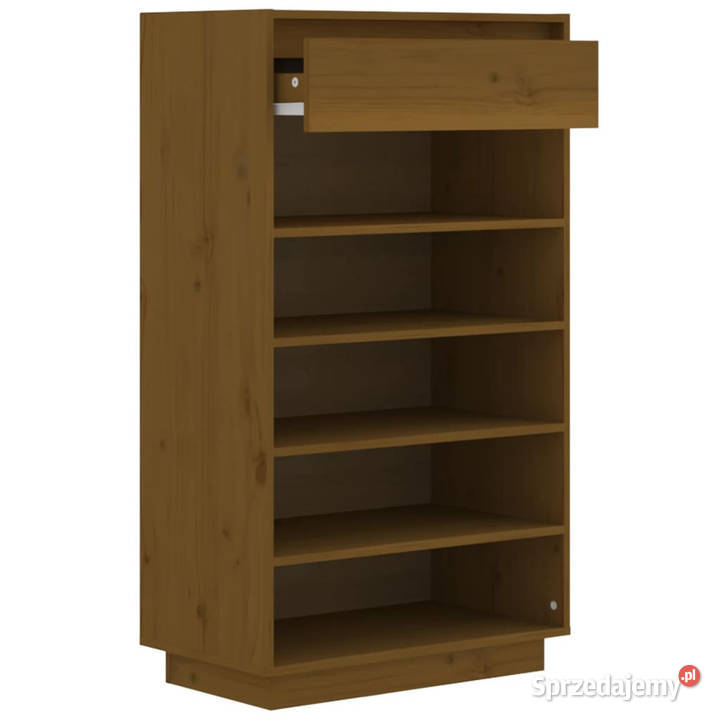 Szafka na buty miodowy brąz 60x34x105 lite Na buty