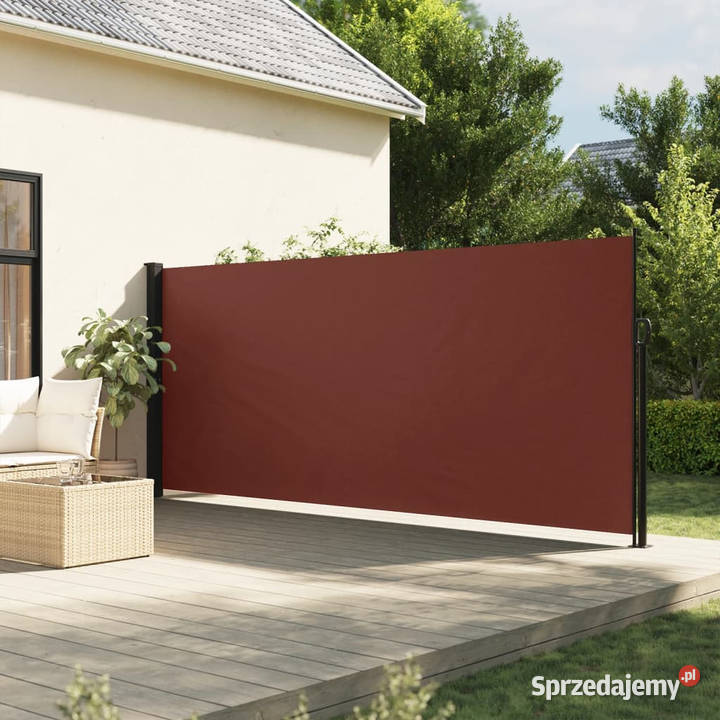 Zwijana markiza boczna brązowa 160 x 600 Markizy i osłony