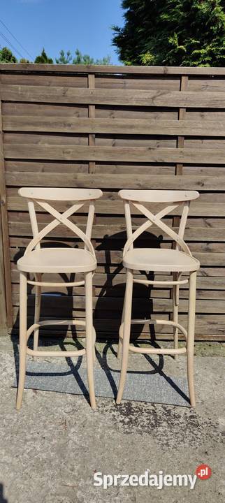 2 x hoker krzesło barowe wysokie Thonet mazowieckie