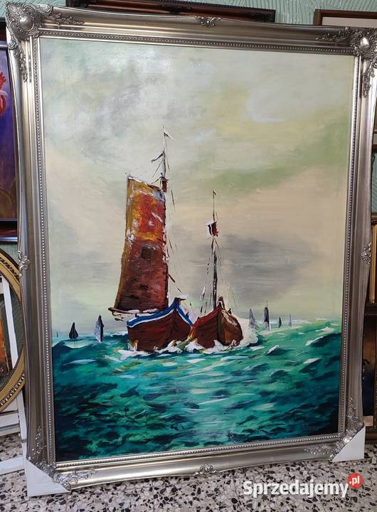 Duży obraz olejny marynistyka Kielce