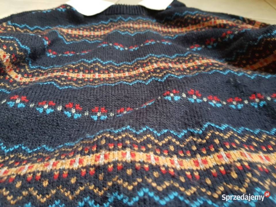 sweter wełniany elegancki vintage retro wzory Kielce