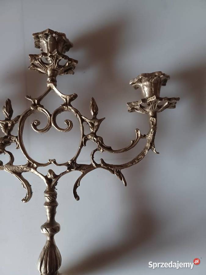 Piękny świecznik mosiężny Poznań