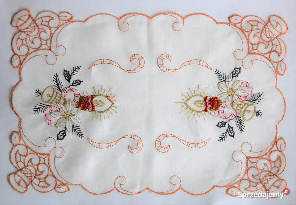 Świąteczna serwetka haftowana Boże Narodzenie Lublin