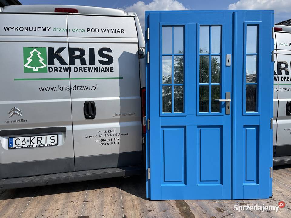 Drzwi drewniane zewnętrzne nietypowe 99x225 Grzybno