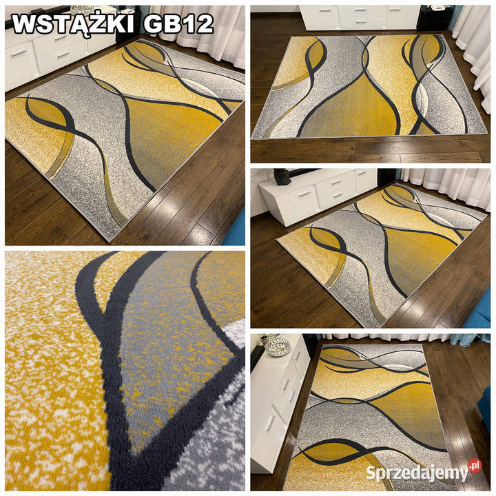 DYWAN 140X200 IDEA WSTĄŻKA GB12 ŻÓŁTA GĘSTY WŁOS Białystok