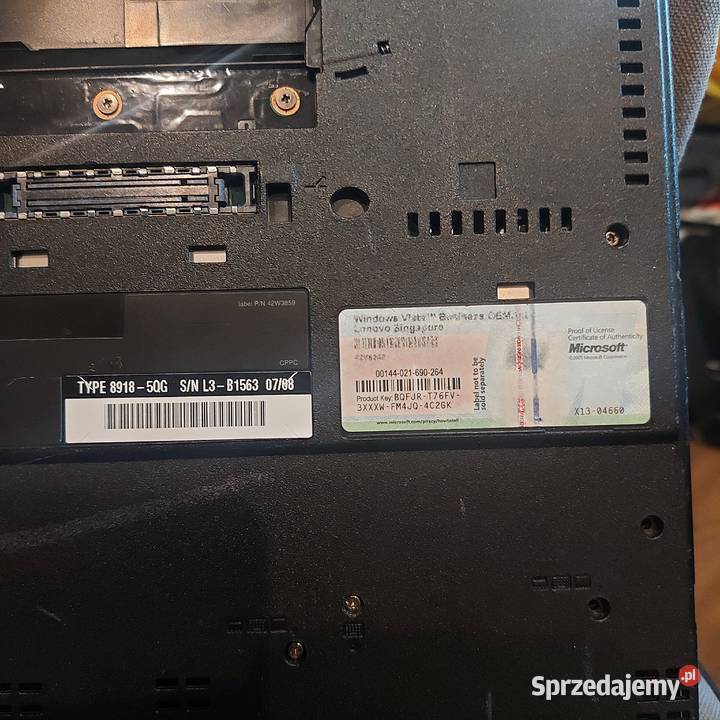 lenovo r61 kadłubek na części sprzedam