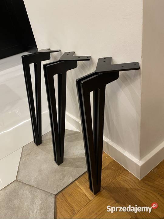 Metalowe 60 nogi loftowe czarne laser cut Nogi i nóżki Warszawa