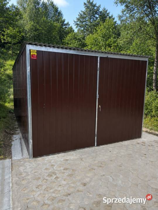Garaż Blaszany 3x5 RAL 8017 CZEKOLOADOWY BRĄZ śląskie