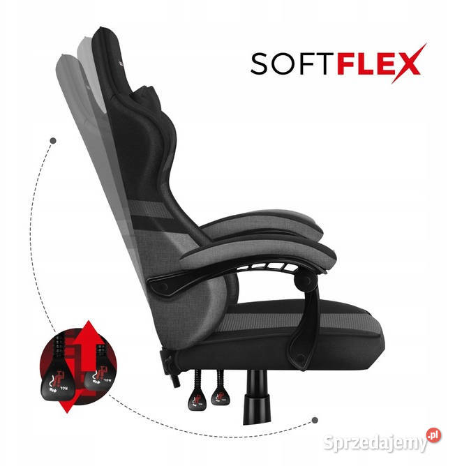 Fotel gamingowy odchylane oparcie bujanie Huzaro Baranowo