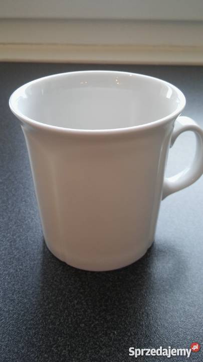 porcelanowy mały kubek kubeczek delikatna biały