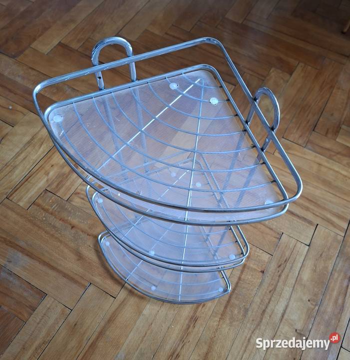 Półka łazienkowa narożna 58x25 chrom mazowieckie Małkinia Górna
