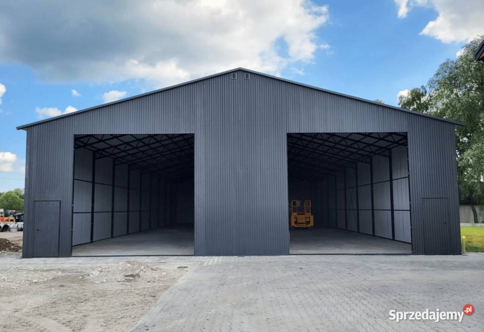 Garaż Blaszany 9x6 poziom złoty dąb orzech Drezdenko