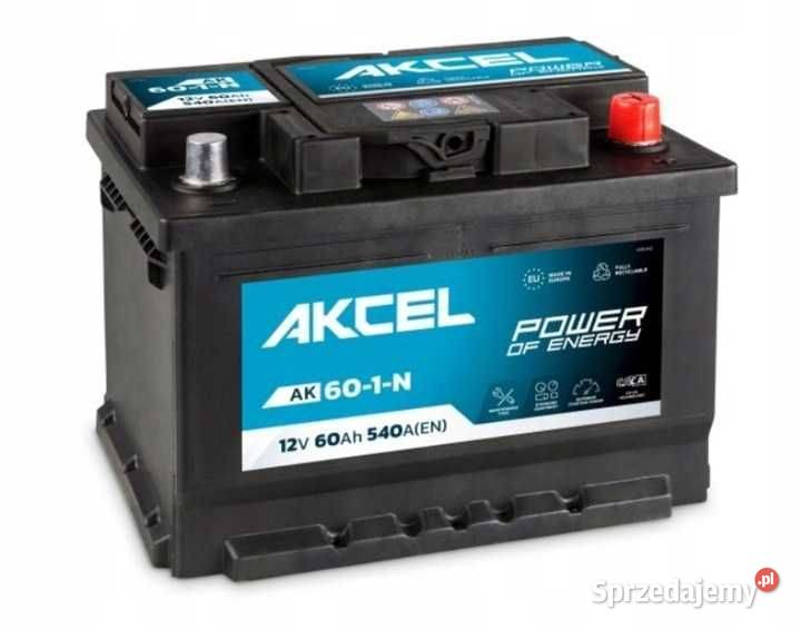 Akumulator Samochodowy AKCEL 12V 60Ah 540A EN Jelcz-Laskowice