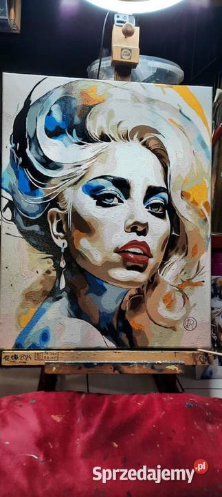 Obraz akryl sygnowany 20 Lady Gaga Warszawa