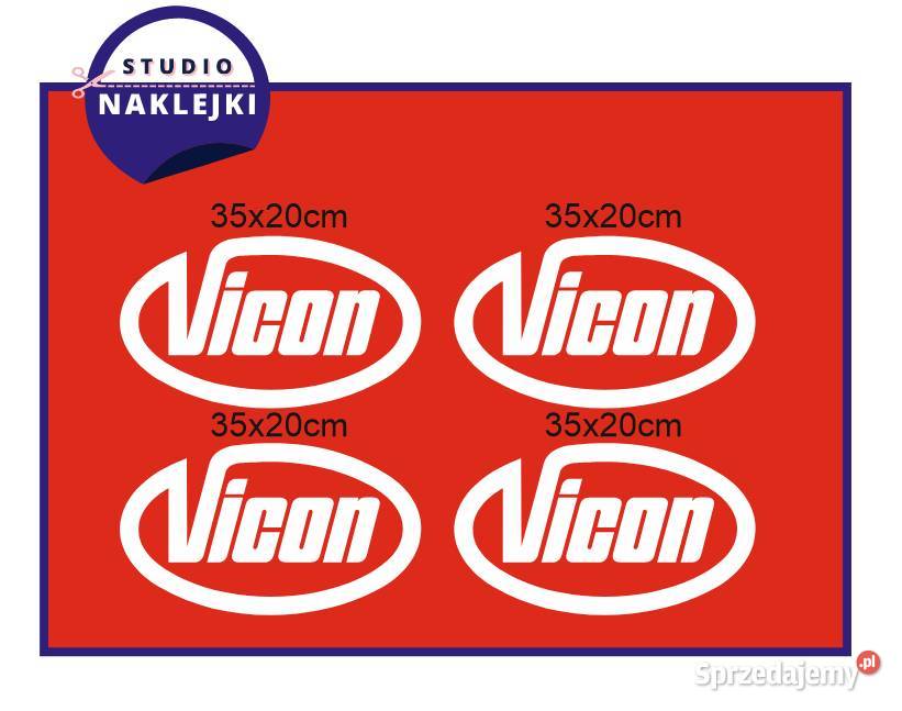 Naklejki Vicon 35x20 4 prasa kosiarka rozsiewacz